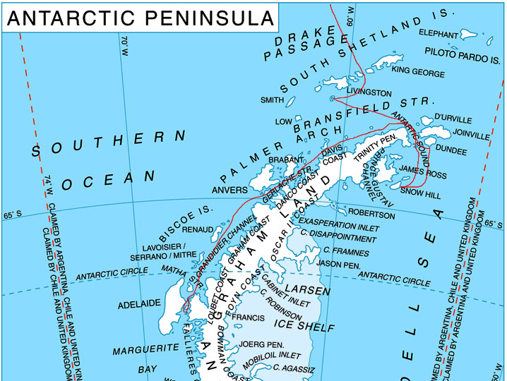 Our Antarctica Route