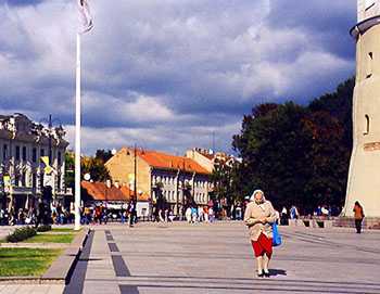 L. Stuokos:  Street In Front of Cathedral