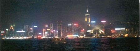 Hong Kong Island At Night