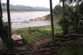 Confluence of Nam Khan River into Mekong